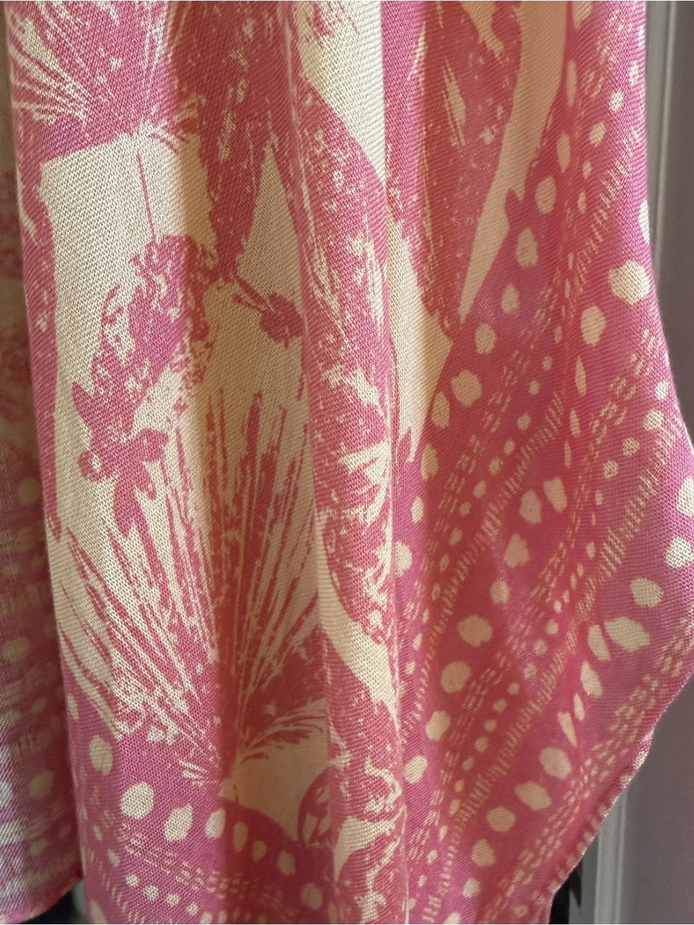 SAACHI Pink Tropical Floral Open Front Wrap One Size
